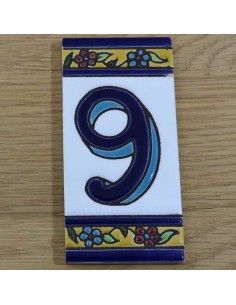 Número cerámica 9